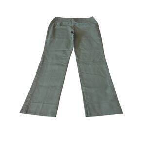 Chico's Pants Women's Ankle Sz 0 (US 4) Sage Straight Leg Cotton Blend Side Zip